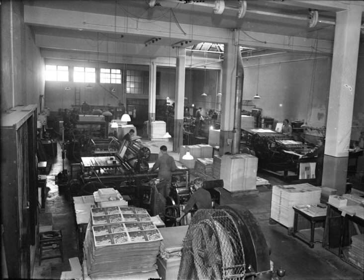 The Beano Book being prepared at DC Thomson's West Ward works in July 1951. Image: DC Thomson.