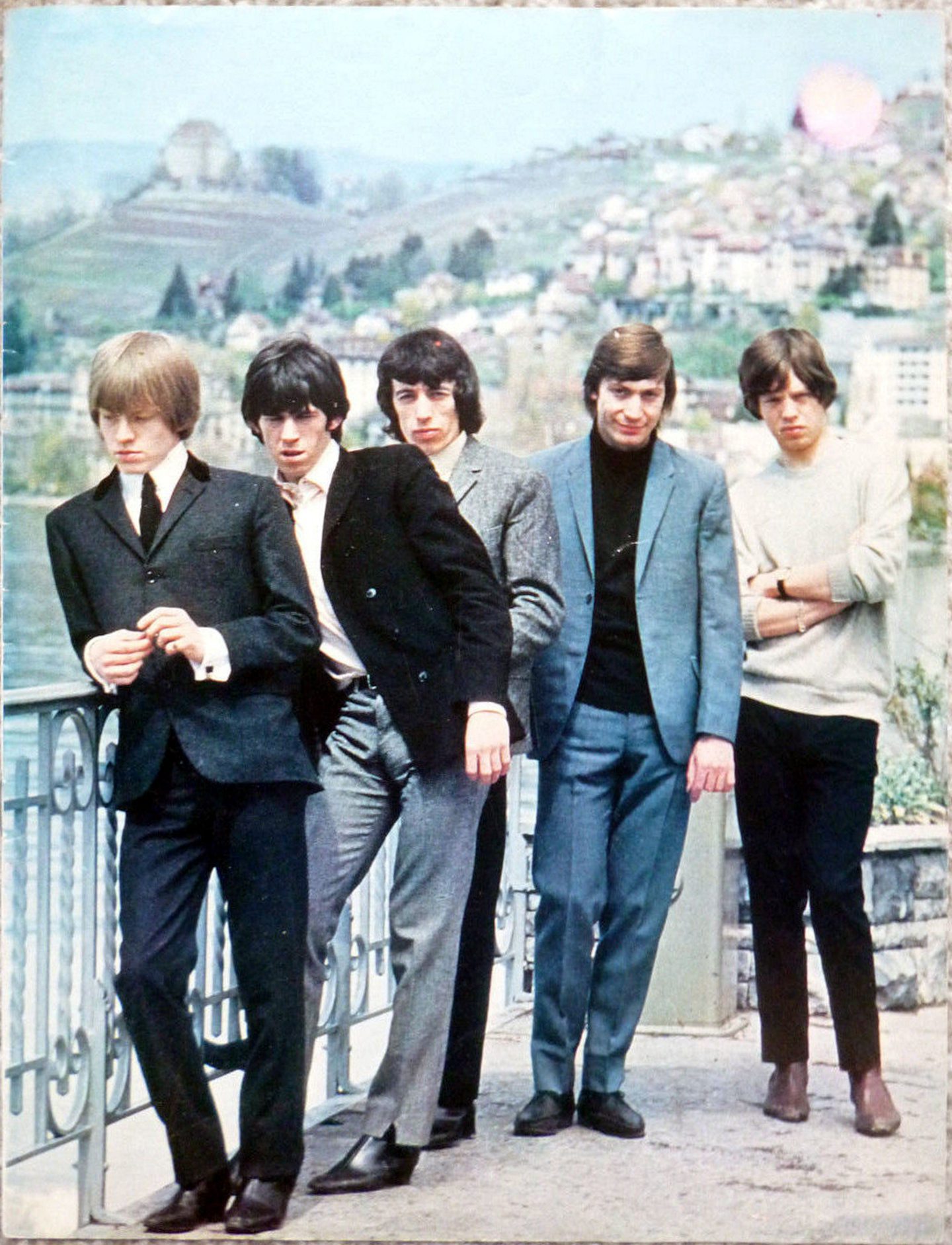 A photograph of Jagger and the boys which appeared in the Caird Hall 1965 programme. Image: Retro Dundee.