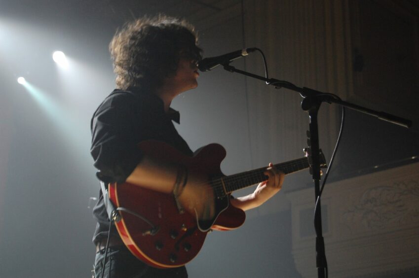 Kyle Falconer of The View on stage at the Caird Hall back in 2011. 