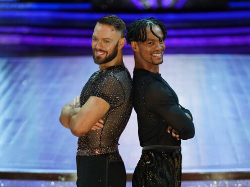 John Whaite and Johannes Radebe finished as runners-up on Strictly Come Dancing in 2021 (Jacob King/PA)
