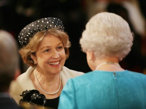 Actress Anne Reid is made a Member of the British Empire (MBE) by Queen Elizabeth II at an Investiture ceremony at Buckingham Palace, London (Lewis Whyld/PA)
