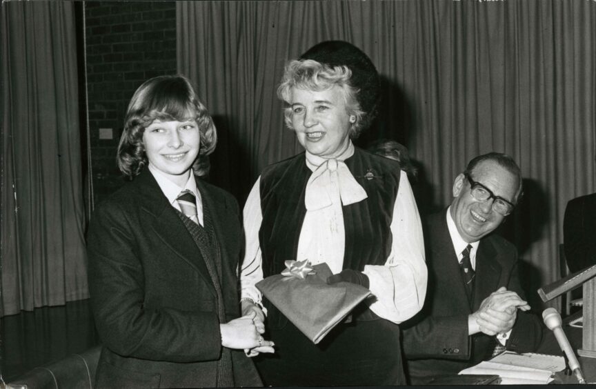 Lesley Grubb, who made a presentation to Lady Thomson at the official opening. Image: DC Thomson.