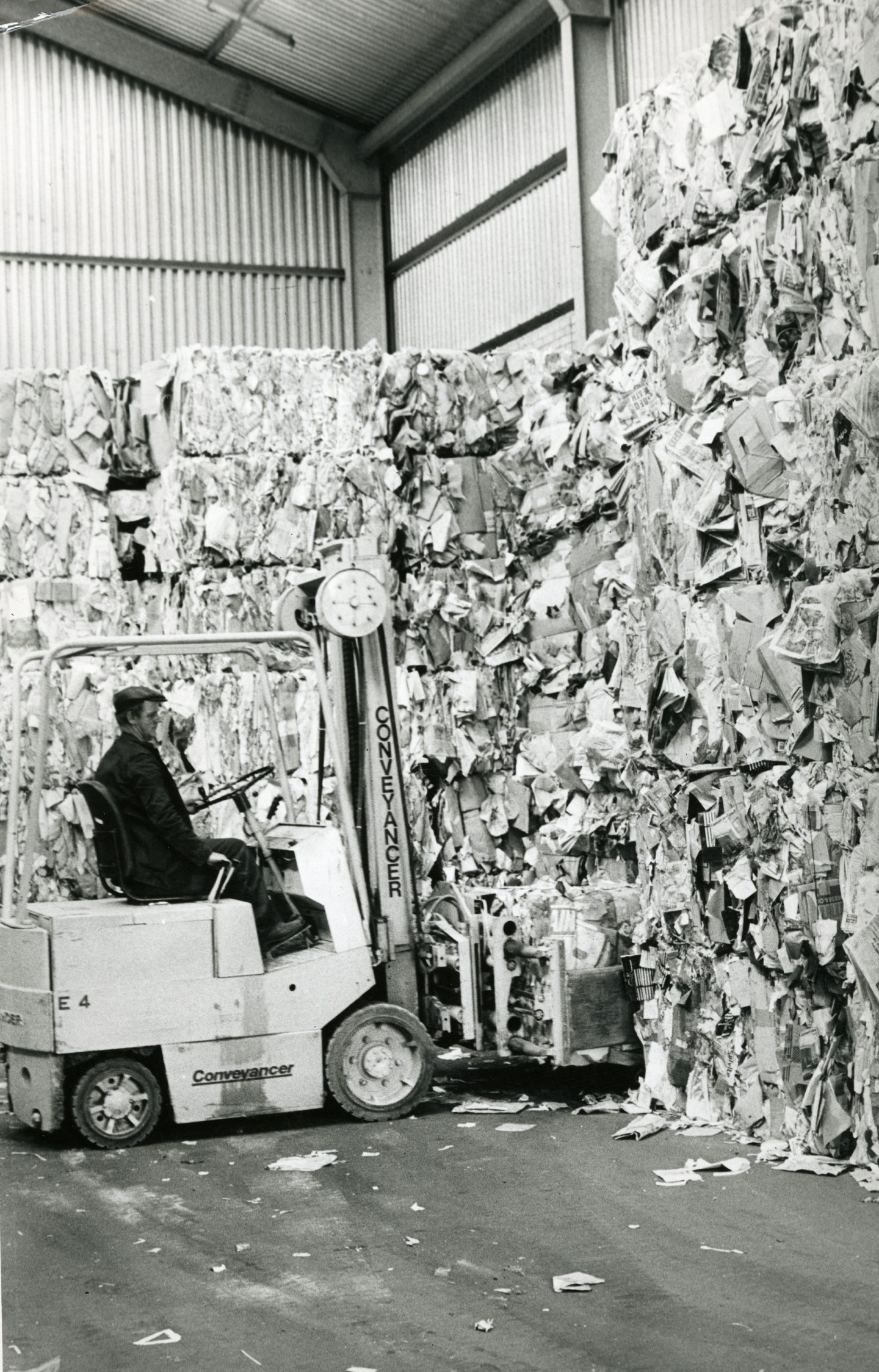 Paper bales in Dundee. Image: DC Thomson.