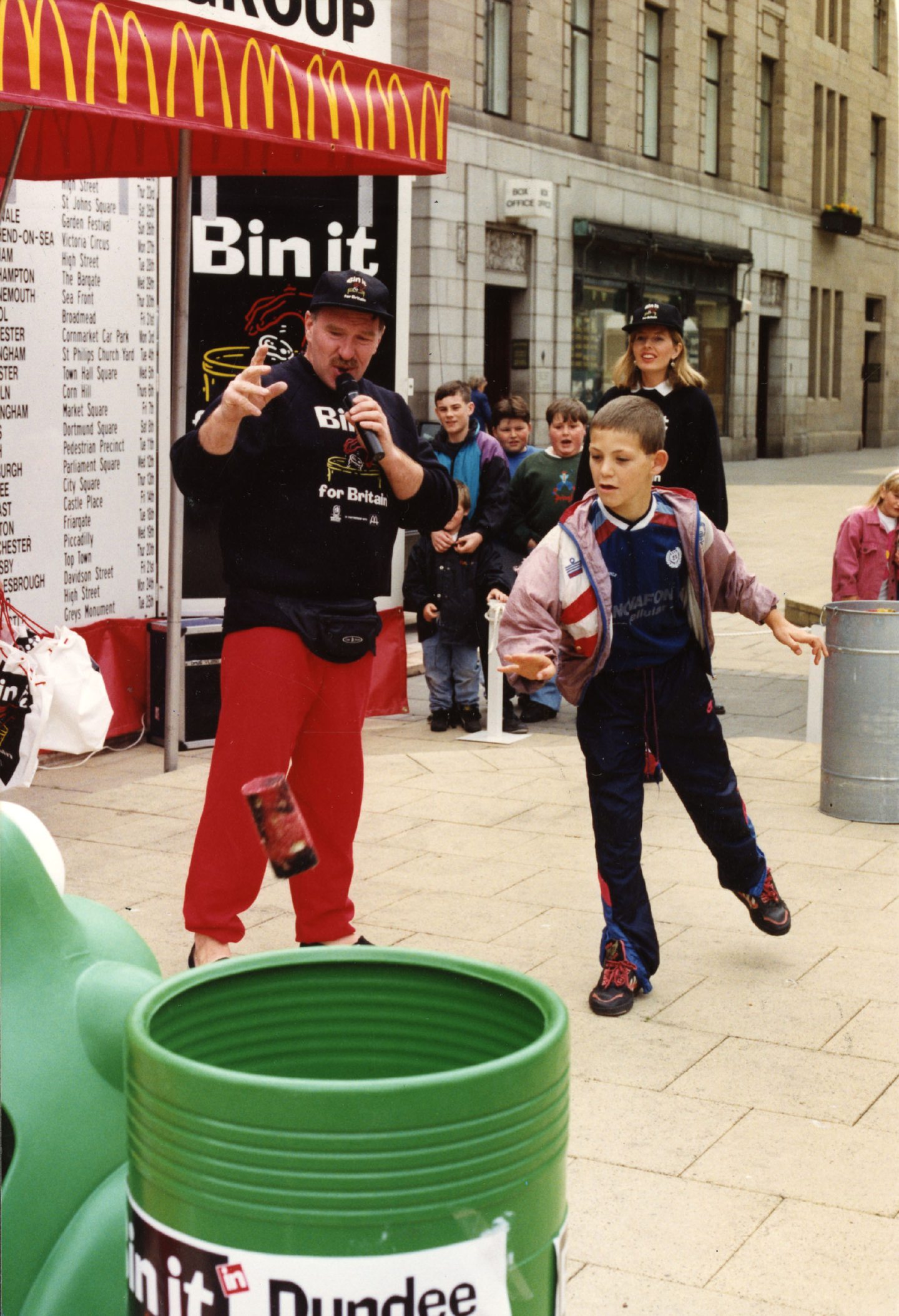 A child throwing some litter into a bin. Image: DC Thomson.