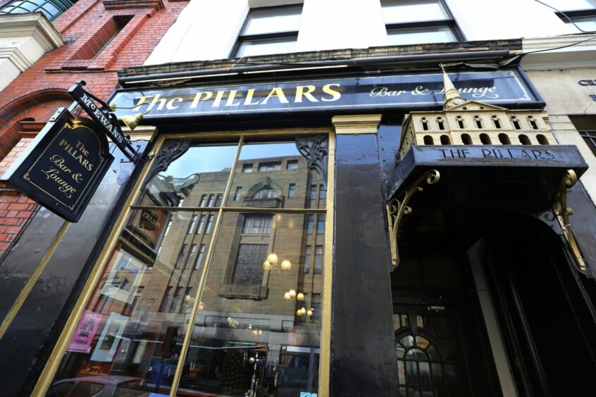 The exterior of The Pillars Bar in Dundee in 2019. Image: DC Thomson.