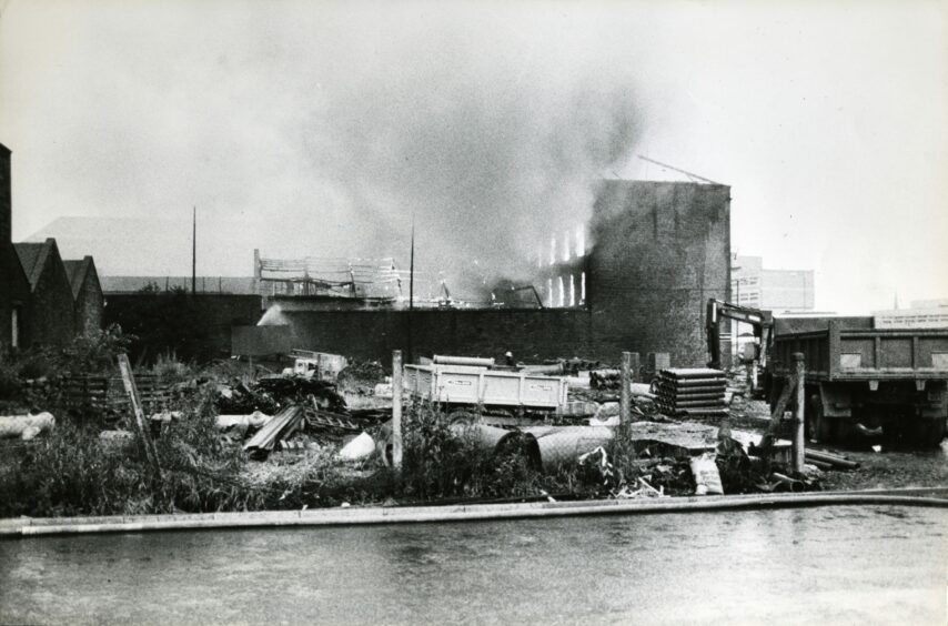 Ashton Works, Dundee, was reduced to a shell after the fire 40 years ago. 