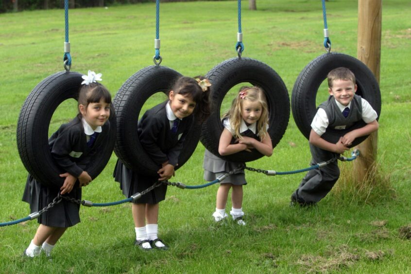 Aimee Martin and Lacy Martin and Cara Spence and Lewis Spence. Image: DC Thomson.