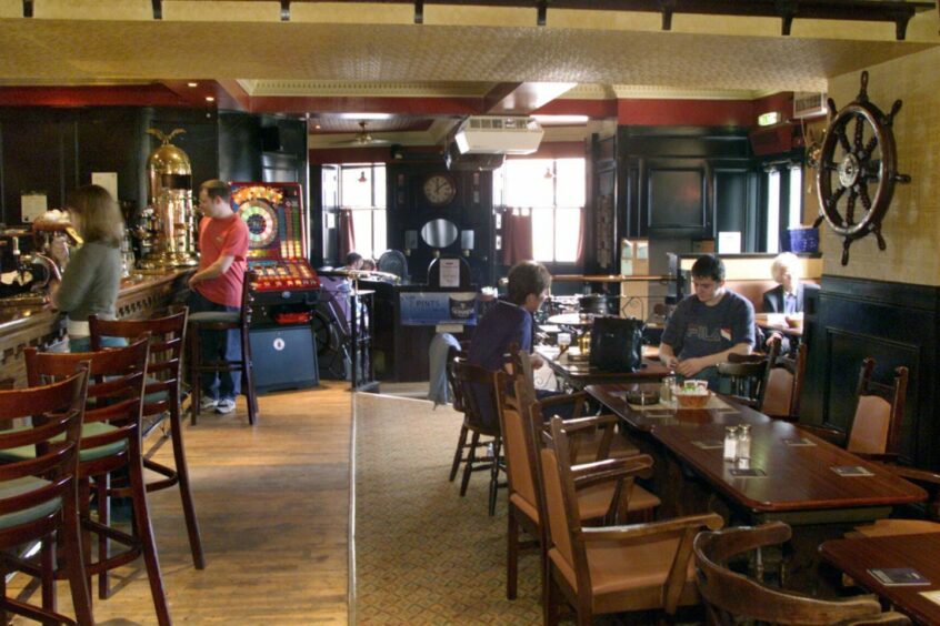 The interior of the former Globe Bar in 2002. Image: DC Thomson.