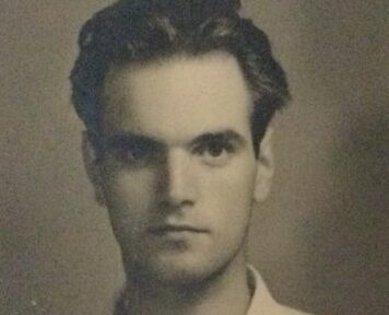 Artist Peter Collins as a young man.