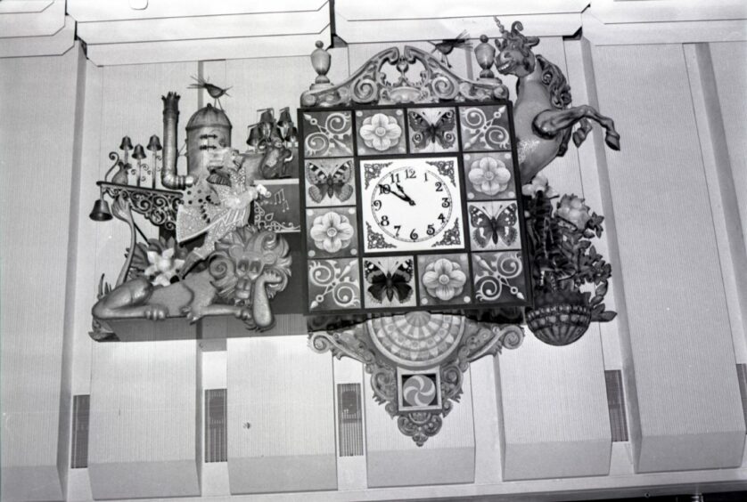 The Wellgate Clock pictured after being installed in September 1978. Image: DC Thomson.