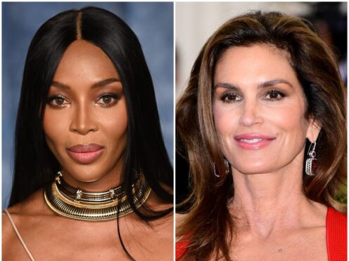 Naomi Campbell and Cindy Crawford (PA)