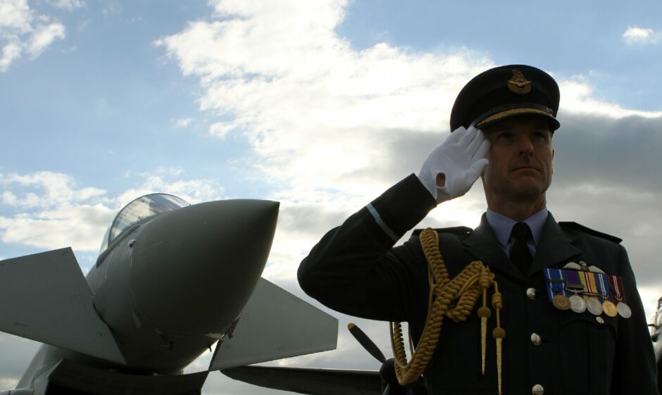 Dougie Nicolson captures the final salute at the end of the last RAF Leuchars airshow. Image: DC Thomson.