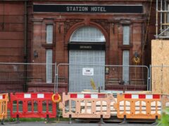 Firefighters tackled a blaze at the Station Hotel in Ayr (PA)