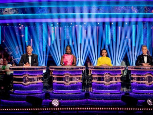 Judges Craig Revel Horwood, Motsi Mabuse, Shirley Ballas and Anton du Beke on the Strictly Come Dancing 2023 launch show on BBC One (Guy Levy/BBC/PA)