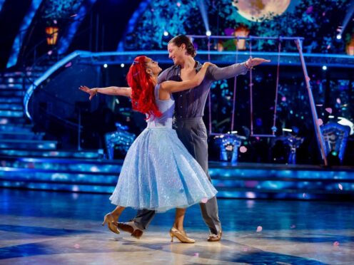 Bobby Brazier and Dianne Buswell during Saturday’s live show (Guy Levy/BBC/PA)