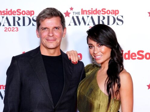 Nigel Harman and Katya Jones attending the Inside Soap Awards at Salsa Temple in London (Ian West/PA)