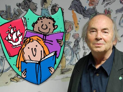 Blue Peter has unveiled a new book badge, designed by Sir Quentin Blake (BBC/PA)