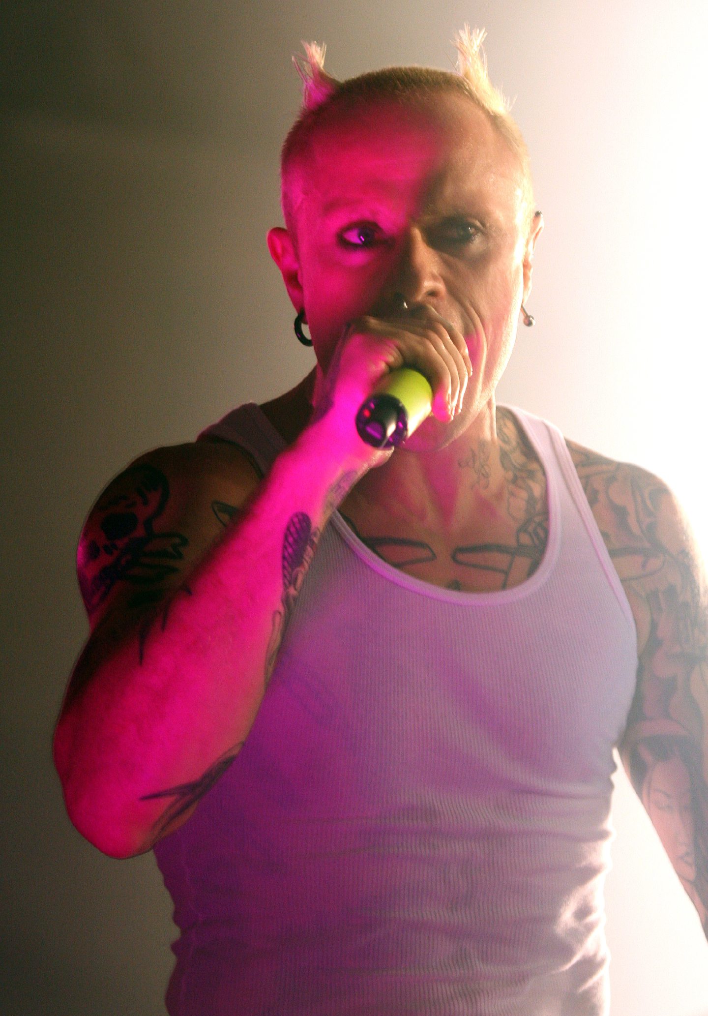 Keith Flint singing on stage