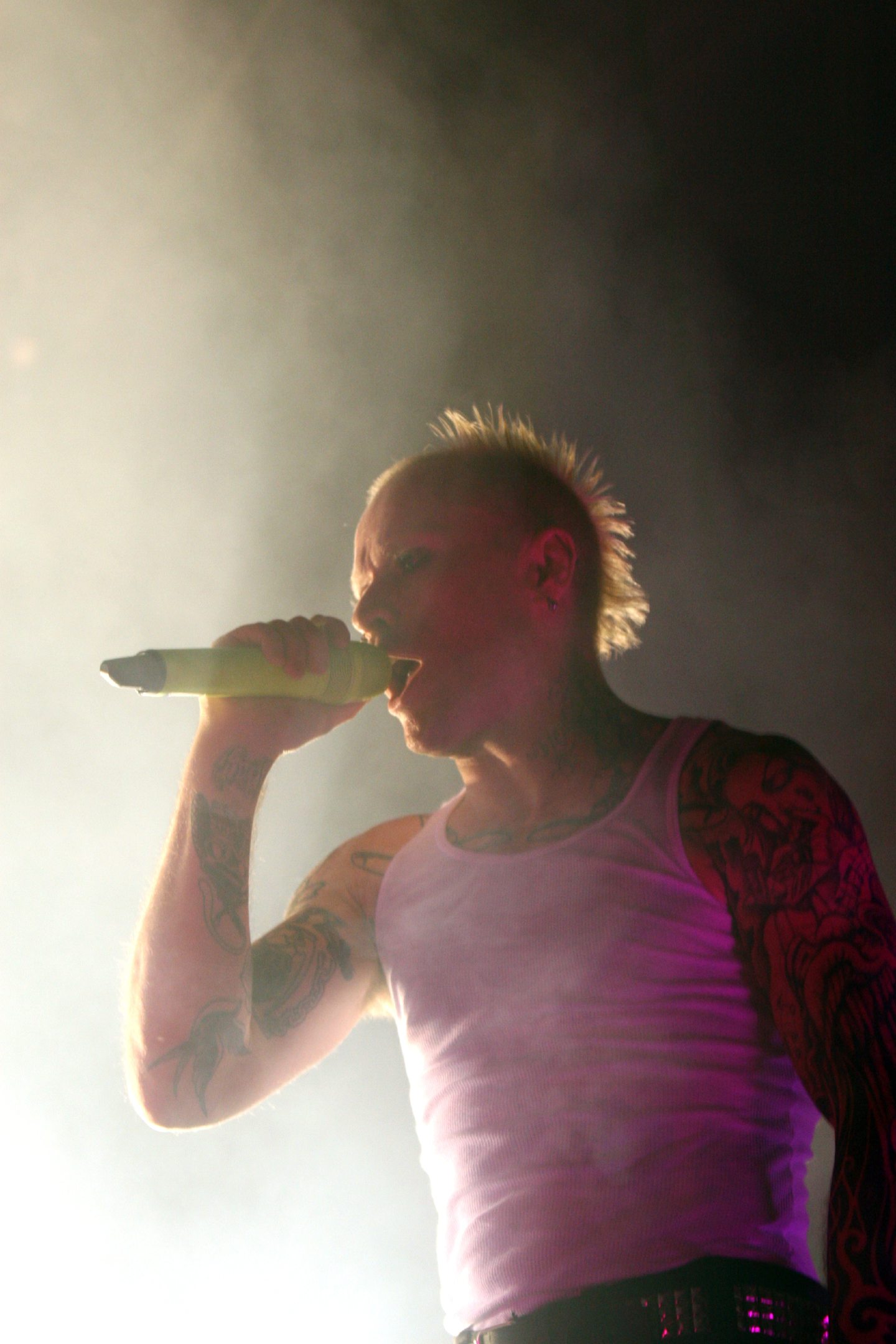 Keith Flint was on top form when the Prodigy returned to Dundee after seven years. Image: DC Thomson.