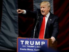 Donald Trump’s lawyers said a gag order in his 2020 election subversion case in Washington would limit his right to free speech (Chris Carlson/AP/PA)