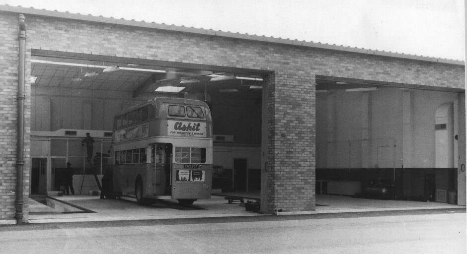 A bus at the Elliot garage. Image: Supplied.