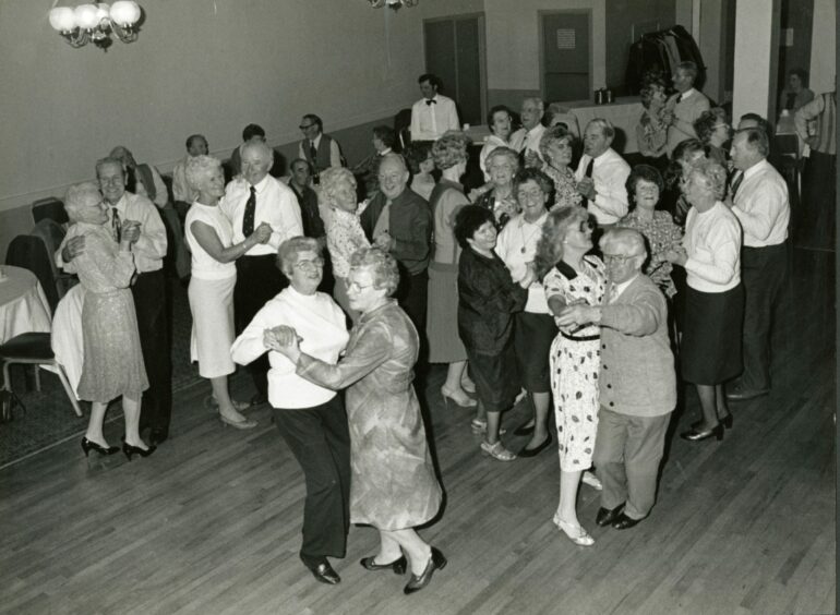 A tea dance taking place at the Tay Hotel in Dundee in 1990. Image: DC Thomson.