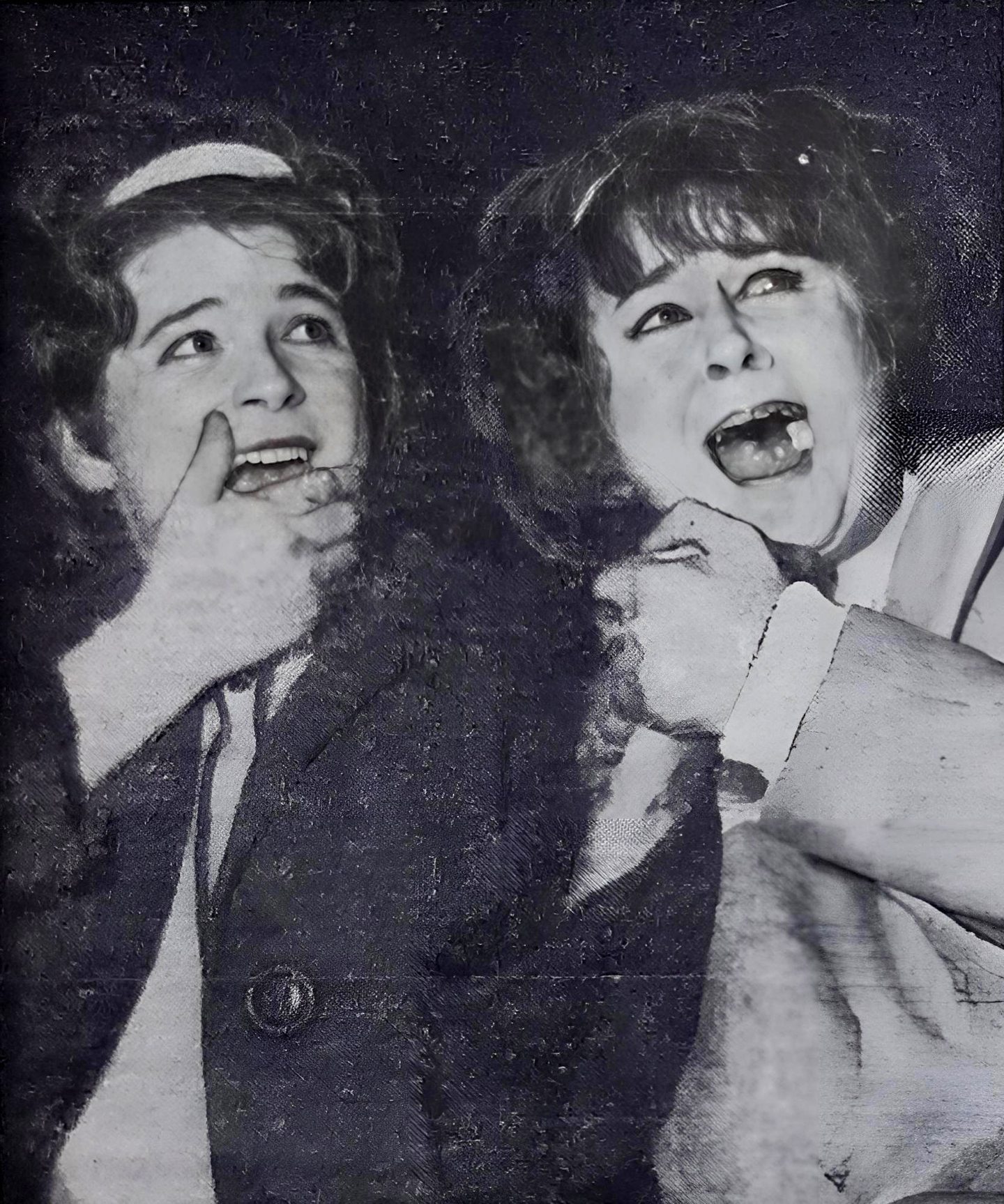 Two girls screaming when The Beatles wowed Dundee. Image: DC Thomson.