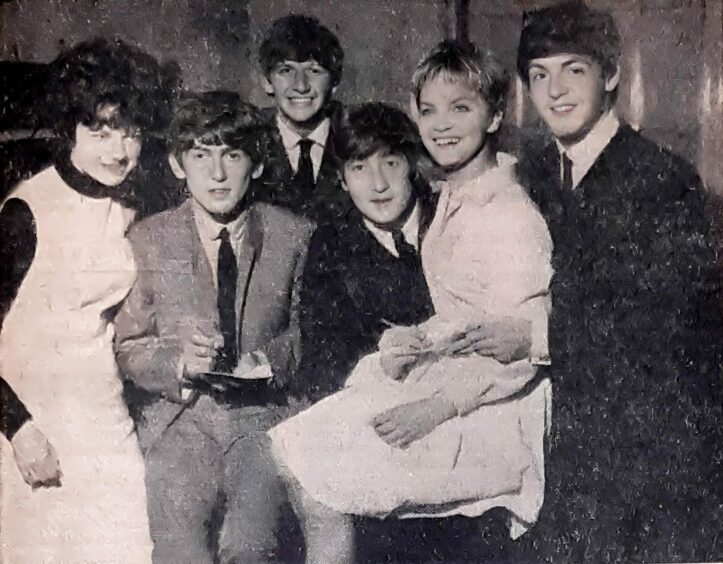 Anne Leslie and Norma Fox from Dundee got the chance to meet the band in 1963. Image: DC Thomson.