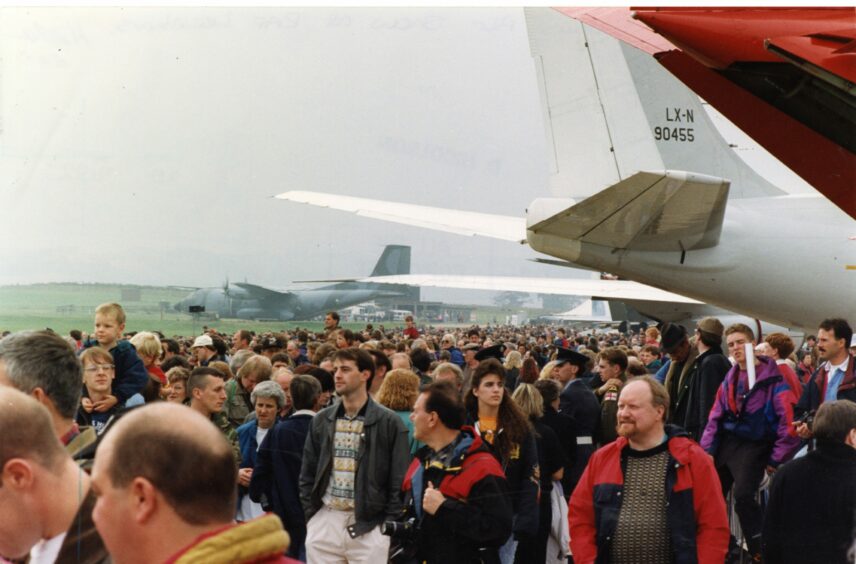 Crowds gather for the Battle of Britain air show in 1992. Image: DC Thomson.