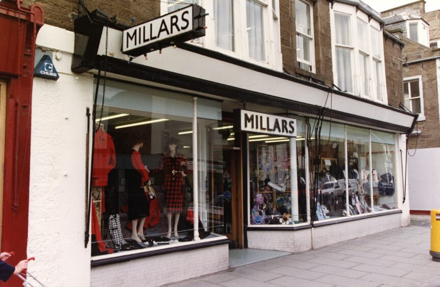 The shopfront of Millars in Gray Street. Image: DC Thomson.