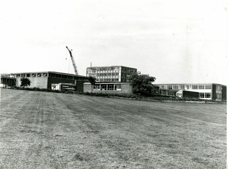 A crane at Kirkton High School.