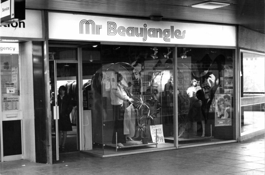 Mr Beaujangles shop in the Wellgate Centre in October 1978. Image: DC Thomson.