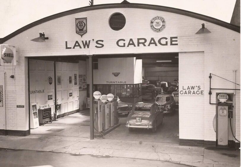 The outside of Law's Garage in Arbroath. Image: Supplied.