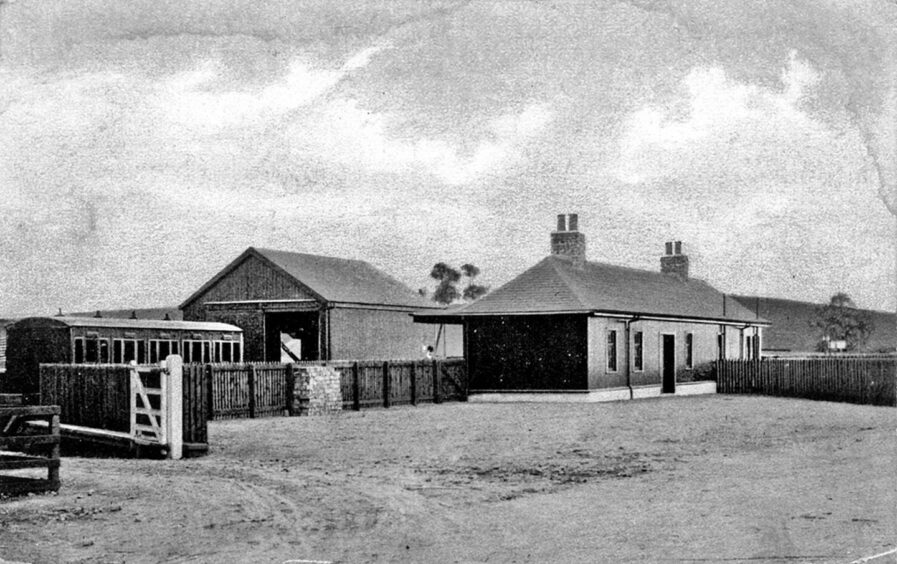 The station had its own engine shed, which can be seen on the left. Image: Stenlake Publishing Ltd.