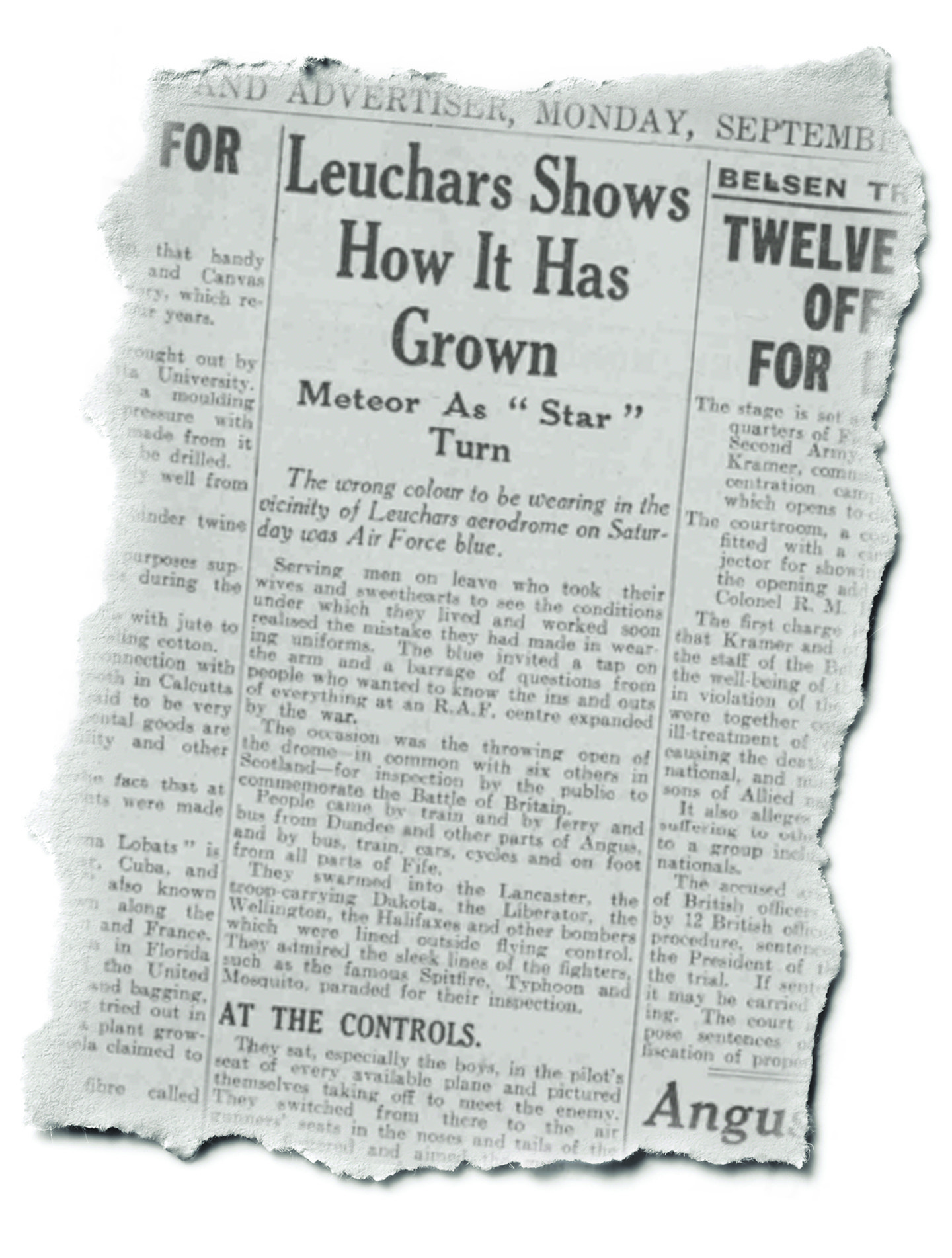 The first RAF Leuchars airshow went down a storm with the public in 1945. Image: DC Thomson.