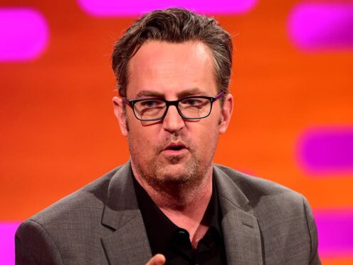 Matthew Perry during filming of the Graham Norton Show (PA)