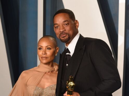 Will Smith and wife Jada Pinkett Smith attending the Vanity Fair Oscar Party held at the Wallis Annenberg Center for the Performing Arts in Beverly Hills in 2022 (Doug Peters/PA)