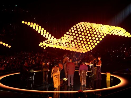 Stormzy, pictured, as he performs on stage at the MTV Europe Music Awards 2022 (Ian West/PA)