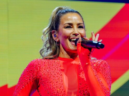 Rachel Stevens of S Club performs on stage at the AO Arena in Manchester (Peter Byrne/PA)