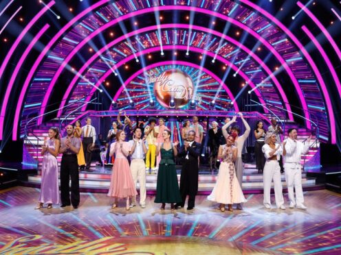 Strictly Come Dancing 2023 professional dancers and celebrities appear on the live show on Saturday (Guy Levy/PA)