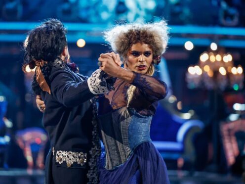 Nikita Kuzmin and Layton Williams on Strictly Come Dancing for Halloween Week (Guy Levy/BBC/PA)