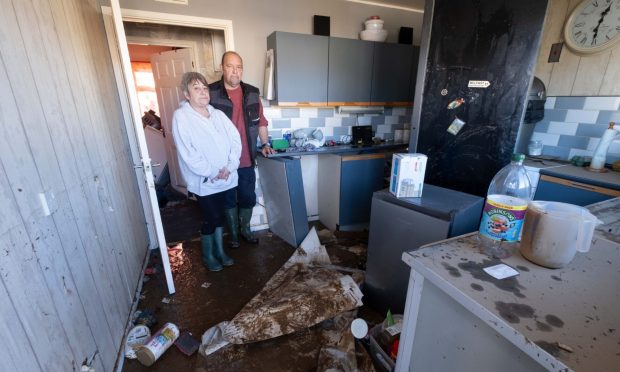 ‘I was on the phone to my daughter thinking I was going to die’: Moment Storm Babet ‘tsunami’ hit Brechin caravan park