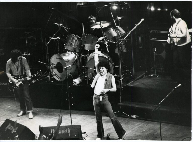 Nazareth at the Caird Hall in 1980. Image: DC Thomson.