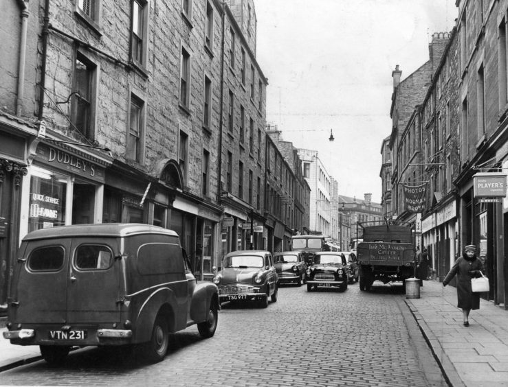 Cars on a crowded Barrack Street in 1962. Image: DC Thomson.