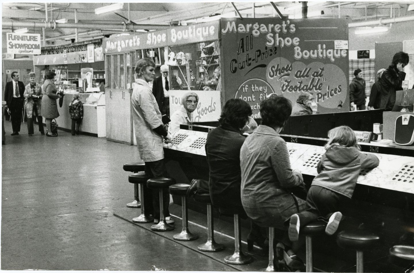 Margaret's Shoe Boutique in 1975.