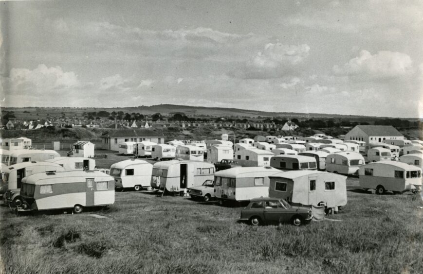 Monifieth caravan site in 1967. Image: DC Thomson.