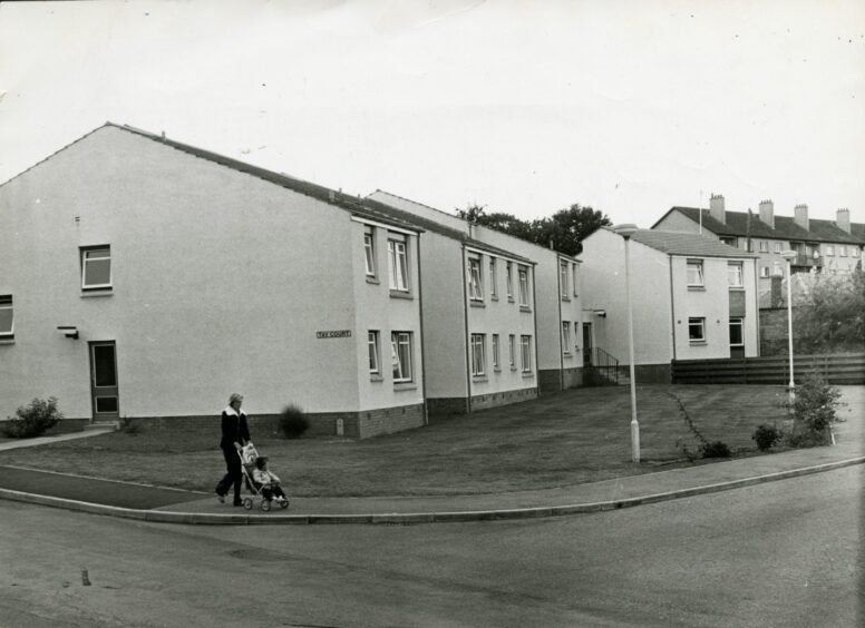 Sheltered housing at Tay Court in 1976. Image: DC Thomson.