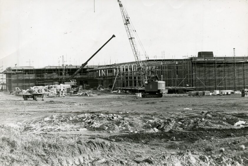 The construction of Monifieth High School in 1978. Image: DC Thomson.