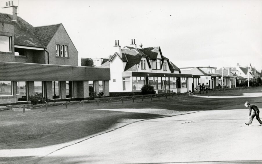 The two golf club buildings in 1979. Image: DC Thomson.