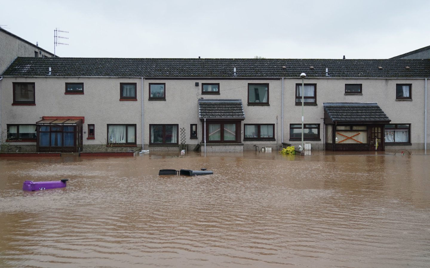 Residents were left stranded as the water levels were higher than some windows and doors.